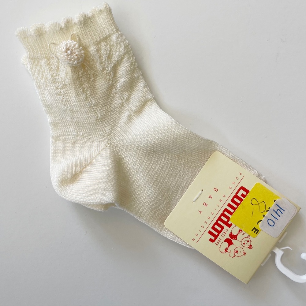 Condor Knit Ivory Girls Dress Sock